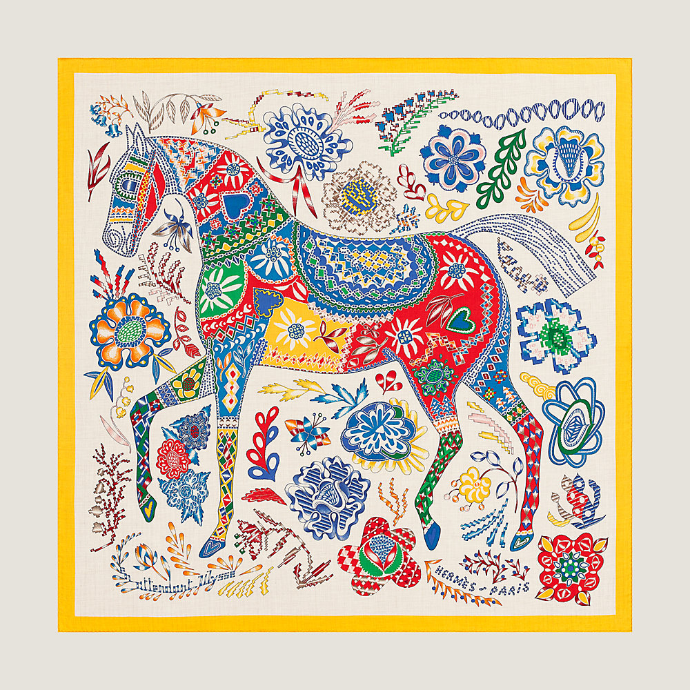 En Attendant Ulysse shawl 140 | Hermès Australia